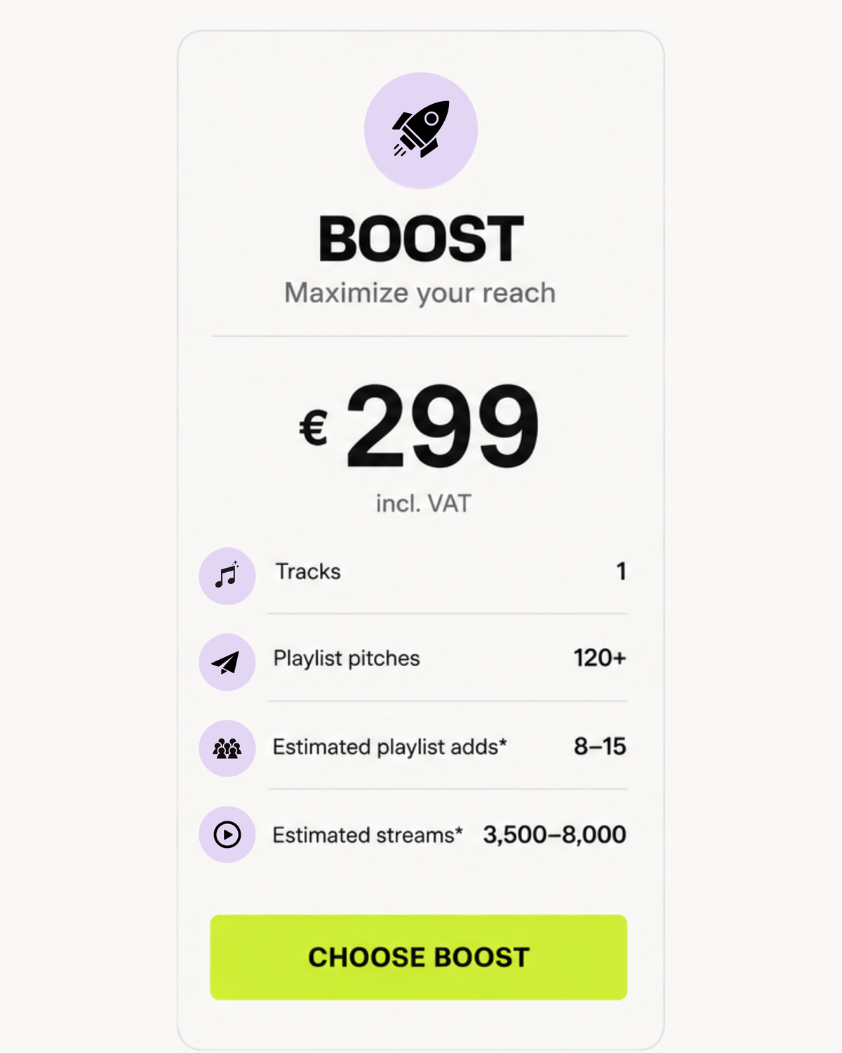 Boost pack